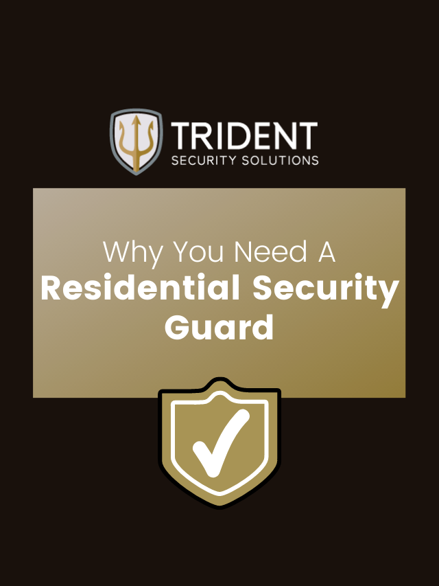 Why You Need A Residential Security Guard
